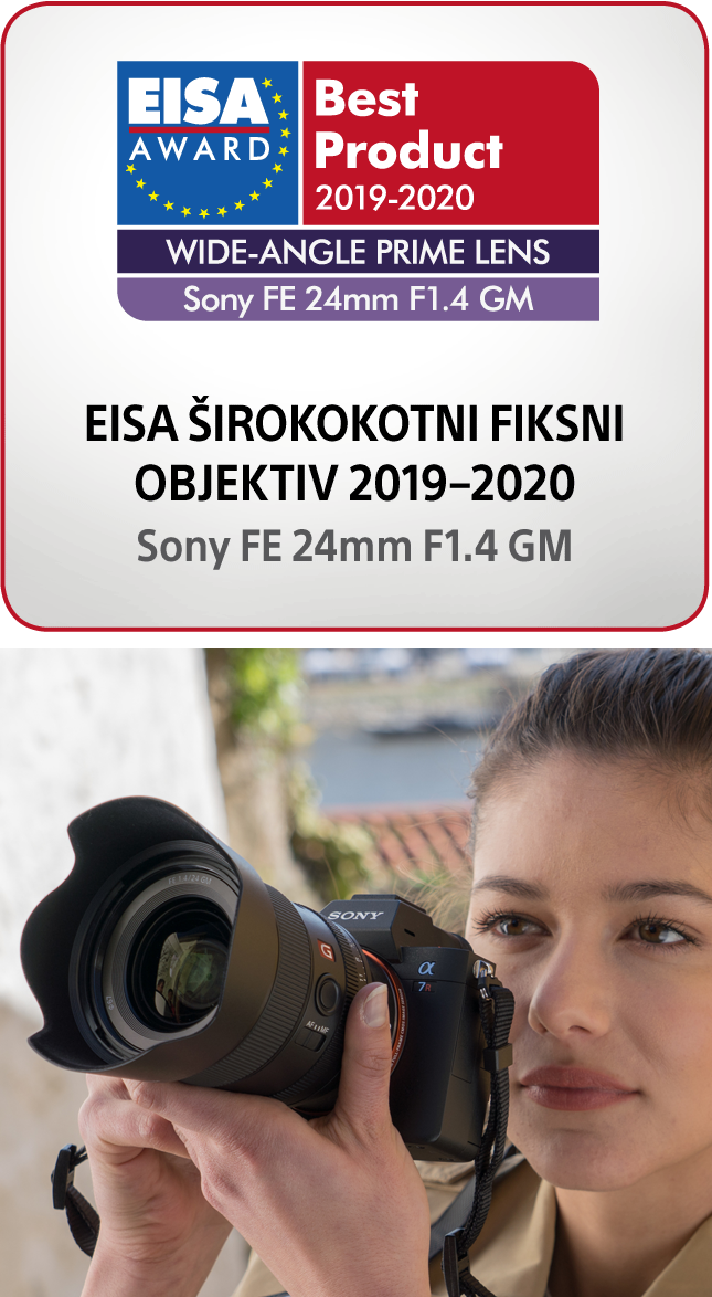 Nagrada za najboljši vrhunski širokokotni objektiv Sony SEL-24F14 G Master
